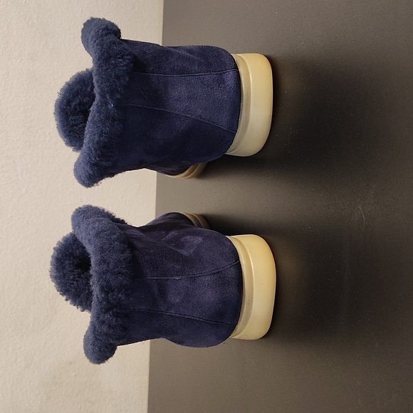 Loro Piana Open Walk Blue Suede Fur Chukka Ankle Boots size 35 (see size pics) main image 9
